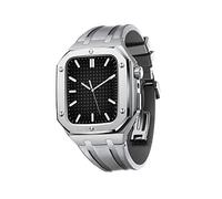NXNONEPD For Band Case 45mm 44mm Rugged Strap with Shockproof Bumper Case, Men Women Sports Military Band Protective case only for iWatch Series 7 SE 6 5 4