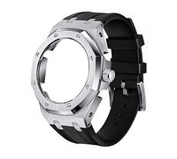 NXNONEPD For GA2100 GA2110 Metal Watch Case Frosted Bezel Fluororubber Strap Watchband Conversion Accessories