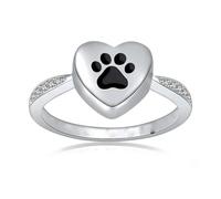 NXNONEPD Forever in My Heart Cremation Urn Ring Hold Pets Dog Ashes for Women Finger Ring Memorial Jewelry