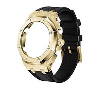 NXNONEPD GA2100 5rd Model Home Oak Metal Bezel Silicone Strap Simple In-one Watch Bands For GA2100/2110 Accessories