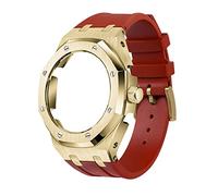 NXNONEPD GA2100 5rd Model Home Oak Metal Bezel Silicone Strap Simple In-one Watch Bands For GA2100/2110 Accessories