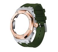 NXNONEPD GA2100 5rd Model Home Oak Metal Bezel Silicone Strap Simple In-one Watch Bands For GA2100/2110 Accessories
