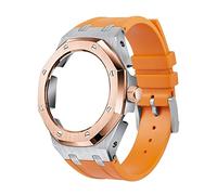 NXNONEPD GA2100 5rd Model Home Oak Metal Bezel Silicone Strap Simple In-one Watch Bands For GA2100/2110 Accessories