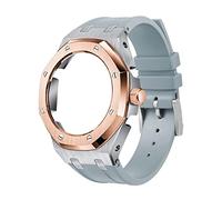 NXNONEPD GA2100 5rd Model Home Oak Metal Bezel Silicone Strap Simple In-one Watch Bands For GA2100/2110 Accessories