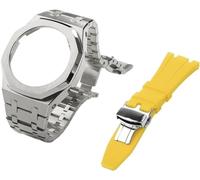 NXNONEPD Gen 5 Metal Watch Case Bezel Strap+Fluororubber Watch Band Combination Set,For GA2100 GA2110 GAB2100 GM2100 Mod Kit for Watch Full