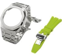 NXNONEPD Gen 5 Metal Watch Case Bezel Strap+Fluororubber Watch Band Combination Set,For GA2100 GA2110 GAB2100 GM2100 Mod Kit for Watch Full