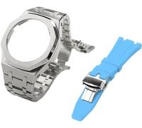 NXNONEPD Gen 5 Metal Watch Case Bezel Strap+Fluororubber Watch Band Combination Set,For GA2100 GA2110 GAB2100 GM2100 Mod Kit for Watch Full