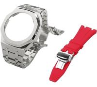 NXNONEPD Gen 5 Metal Watch Case Bezel Strap+Fluororubber Watch Band Combination Set,For GA2100 GA2110 GAB2100 GM2100 Mod Kit for Watch Full
