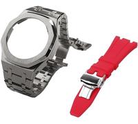 NXNONEPD Gen 5 Metal Watch Case Bezel Strap+Fluororubber Watch Band Combination Set,For GA2100 GA2110 GAB2100 GM2100 Mod Kit for Watch Full