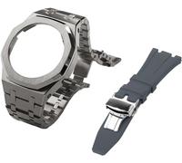 NXNONEPD Gen 5 Metal Watch Case Bezel Strap+Fluororubber Watch Band Combination Set,For GA2100 GA2110 GAB2100 GM2100 Mod Kit for Watch Full