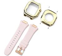 NXNONEPD Hard PC Shockproof Watch Cover Silicone Strap,Compatible with Ultra 49mm 45mm 44mm, Transparent Case Replacement Sport Bands Mod Kit,For Iwatch Series 8/7/6/5/4/SE upgrade
