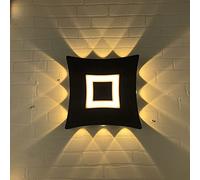 NXNONEPD LED Waterproof Exterior Wall Lamp 12W Aluminum Sconce, Indoor Outdoor Surface Mount Spotlight, Rainsafe Matte Black Outside Lights, Porch Hallway Garage Patio Lamps