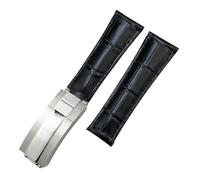 NXNONEPD Metal End Genuine Leather Watchbands，For Daytona SUB Submariner GMT Master Yacht 20mm Watch Strap Green Blue Black Band 17.5-18.5cm Wrist