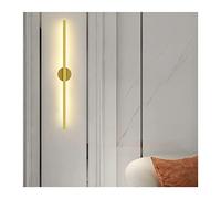 NXNONEPD Minimalist Creative Long Wall Lamp Modern LED Background Wall Lights Sconce for Living Room, Bedside, Bedroom, Hotel, Hallway Warm Light (Color : Black, Size : 100cm)