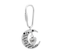 NXNONEPD Moon Heart Key Ring Cremation Jewelry Urn personalizzato per le ceneri umane/animali domestici inossidabile Weepsake Memorial Women