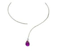 NXNONEPD necklace For Trendy 2025 Novelly Rhinestone Water Drop Pendant Open Collar Torques Wedding Jewelry Women Crystal Adjustable Round Choker Accessories Creative Gift,