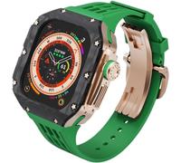 NXNONEPD Premium Carbon Fiber Watch Case Rubber Band，For Ultra 2 49mm Series Replacement，Men Watch Case Straps Clasp Mod Kit，For Iwatch Series 49mm Accessories