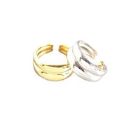 NXNONEPD Silver Rings for Women 925 Open Regolable, 2 pezzi Doppio pollice Finger Circlet Gioielli regalo per la festa Y2K Rock Punk Hip Hop