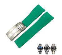 NXNONEPD Sostituzione della fascia da orologio in gomma in silicone da 21 mm per Deepsea Sea-Dweller 126660 Blu Black Diving Sport Band Strumenti gratuiti (,)