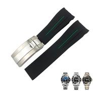 NXNONEPD Sostituzione della fascia da orologio in gomma in silicone da 21 mm per Deepsea Sea-Dweller 126660 Blu Black Diving Sport Band Strumenti gratuiti (,)