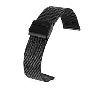 NXNONEPD Watch Strap 18MM 20MM 22MM 24MM Silver Stainless Steel Mesh Strap With Hook Buckle Advanced Replacement Bracelet Bracelet
