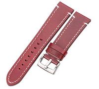 NXNONEPD watch strap, hand-stitched retro strap men's and women's leather 18 20 22 24mm strap stainless steel buckle,bracelet