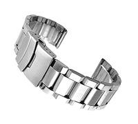 NXNONEPD Watch Strap Stainless Steel Bracelet Silver Color Metal Band with Folding Clasp for Men Women 20/22/24 MM, Watch Band Replacement (Band Width:22mm)