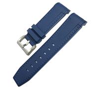 NXNONEPD Ysjngf 23 mm 22 mm cinghia di orologio in gomma naturale morbido per cinquanta braccialette di orologio silicone braccialetti neri/blu bidici