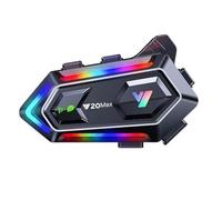 NXPGKEA Motorcycle Helmet Speakers, Waterproof Motorbike Helmet Intercom Communication System Bluetooth Headset Helmet Headphone Hi-Fi/IPX6 All Helmet 1000mAh 300m Music Sharing GPS with Soft Mic RGB