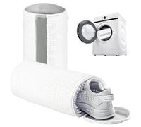 NXPUXP 2 Pezzi Sacchetto per Lavare Scarpe,Riutilizzabile e Resistente Borsa per Sacchetti per Scarpe in Rete con Cerniera,per Proteggere le Scarpe(Bianco)