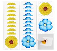 NXPUXP 20 Pezzi Adesivo per Trappole per Mosche per Finestre Con Girasole,Carta Moschicida Adesivo per Mosche da Finestra Acchiappa Mosche Adesivo per Catturare,Insetti(9.5 * 9.5cm)