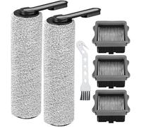 NXPZ Kit da 6 Accessori per Tineco Floor One S5/S5 Pro/S5 Pro 2/S5 Extreme, Umido e a Secco Aspirapolvere Accessori, 2 Rulli Spazzola + 3 Filtri + 1 Spazzola per la Pulizia