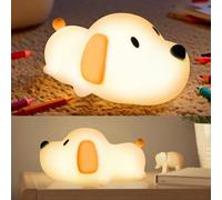 NXPZ Luce Notturna per Bambini, Carina Lucina Notturna Cane in Silicone, Luce da Comodino con Luminosità Regolabile, Timer 30/60 Minuti, Ricaricabile USB per Soggiorno, Camera dei Bambini