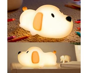 NXPZ Luce Notturna per Bambini, Carina Lucina Notturna Cane in Silicone, Luce da Comodino con Luminosità Regolabile, Timer 30/60 Minuti, Ricaricabile USB per Soggiorno, Camera dei Bambini