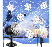 NXPZ Proiettore Luci Natale, Proiettore LED Fiocchi di Neve per Esterni, Luce Decorativa Natalizia per Interni ed Esterni, Impermeabile IP44, Adatto per Feste Natalizie, Giardini, Terrazze