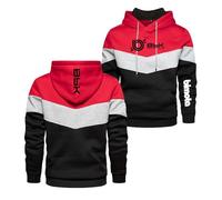 NXTBHDCW Felpa con Cappuccio da Uomo Patchwork Street Wear per B.i.m.o.t.a Stampa Capispalla Cappotti Sportivi Pullover Tasca Manica Lunga Giacche Larghe-HongS||x_l