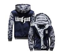 NXTBHDCW Felpa con Cappuccio Grafica da Uomo per Abbigliamento Sportivo U.n.k.u.t con Cappuccio Imbottito A Contrasto di Colore Felpa con Cappuccio A Maniche -Camo-C||L