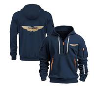 NXTBHDCW Felpe con Cappuccio Comode da Uomo per L'allenamento A.s.t.o.n M.a.r.Ti.n Cappotti Primaverili E Autunnali Capispalla Mezza Cerniera Street Wear-SLanS||m