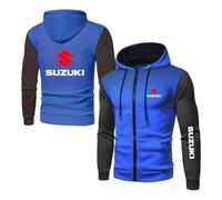 NXTBHDCW Felpe con Cappuccio da Uomo per su.ZU.K.I Magliette con Cappuccio A Maniche Lunghe Patchwork con Cappuccio E Stampa Felpa con Cerniera Activewear -LanS||L