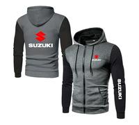 NXTBHDCW Felpe con Cappuccio da Uomo per su.ZU.K.I Magliette con Cappuccio A Maniche Lunghe Patchwork con Cappuccio E Stampa Felpa con Cerniera Activewear -SHS||L