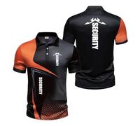 NXTBHDCW Magliette Polo 3D Comode da Uomo per S.EC.URI.TY Tennis Colletto Mezza Manica Patchwork Bottoni Magliette Magliette Magliette Maniche Corte Morbide-ZongS||L