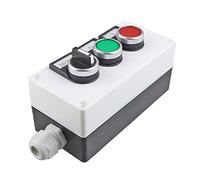 Nxtop Interruttore a pulsante momentaneo rosso e verde, 440 V, 10 A, 1 NC, 1 NO, 3 posizioni 2 NO interruttore rotativo a scatto