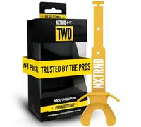 Nxtrnd Two Football Mouth Guard, Football Mouthpiece with Strap, Fits Adult & Youth (Gold)