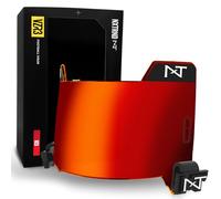 Nxtrnd VZR3 - Visiera da calcio, tecnologia con lenti curve, adatta per caschi da calcio per adulti e ragazzi (rosso)