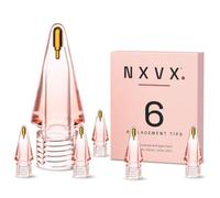 NXVX Punte rosa trasparenti per Apple Pencil, confezione da 6, pennino in | Conchiglie di cristallo completamente rosa, superficie in nylon che sembra la punta originale, controllo visibile dell'usura