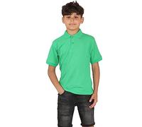 Ny Deluxe Edition Polo pour Ragazzi et Ragazze, Unisexe, en Coton Tinta Unita, pour l'année scolaire, pour Le domaine, de 5 à 14 Ans (et jusqu'à 8 Ans, 7_Ans, 8_Ans, Normal, Vert)