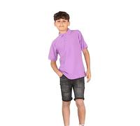 Ny Deluxe Edition Polo pour ragazzi et ragazze, unisexe, en coton tinta unita, uniforme d'été pour l'année scolaire, de 5 à 14 ans (et jusqu'à 8 ans, 11_année, 12_année, normal, pastel clair)