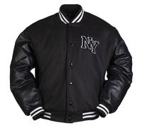 Ny Giubbotto da Baseball Con Toppa S-3XL College Giacca Felpa Rockabilly Sport