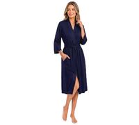 NY Threads Misto Cotone Vestaglia Donna Morbido Accappatoio Donna Camicia da notte (Blu navy, S)