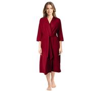 NY Threads Misto Cotone Vestaglia Donna Morbido Accappatoio Donna Camicia da notte (Borgogna, S)